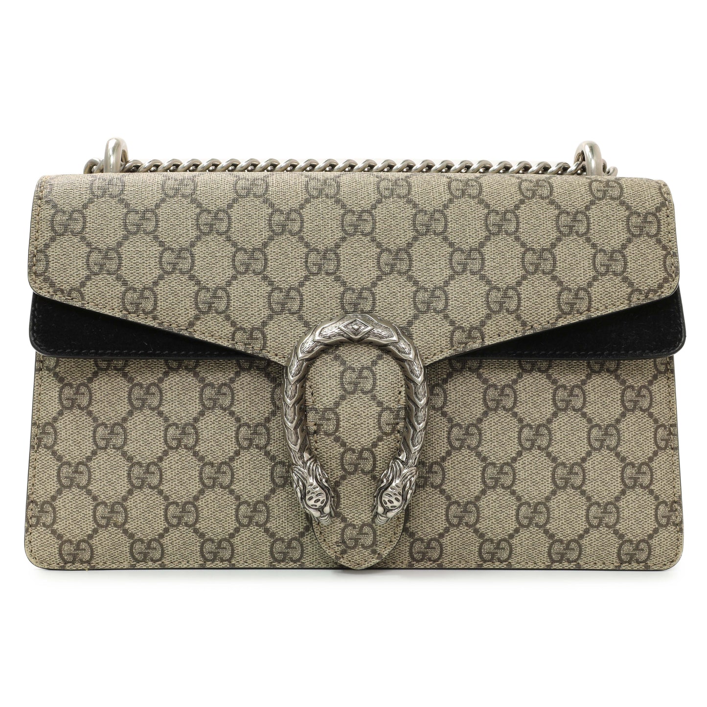 Exclusive Gucci GG Supreme Monogram Small Dionysus Shoulder Bag — Side View