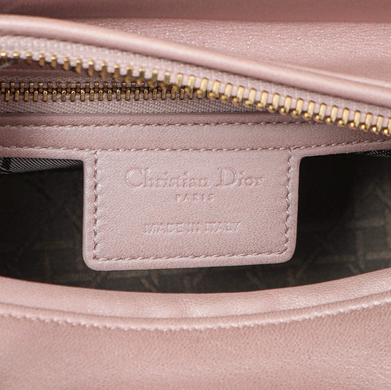 Exclusive Christian Dior Lotus Metallic Lambskin Cannage Medium Lady Dior — Alternate View 9