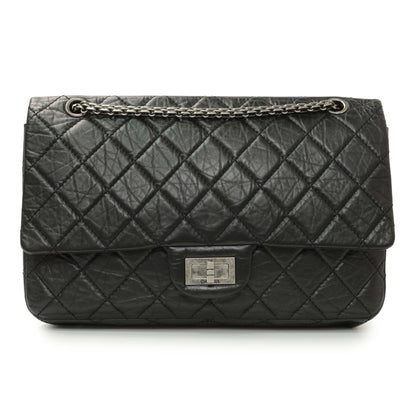 Exclusive Chanel Black Quilted Aged Calfskin 2.55 Reissue 227 Flap — Front View