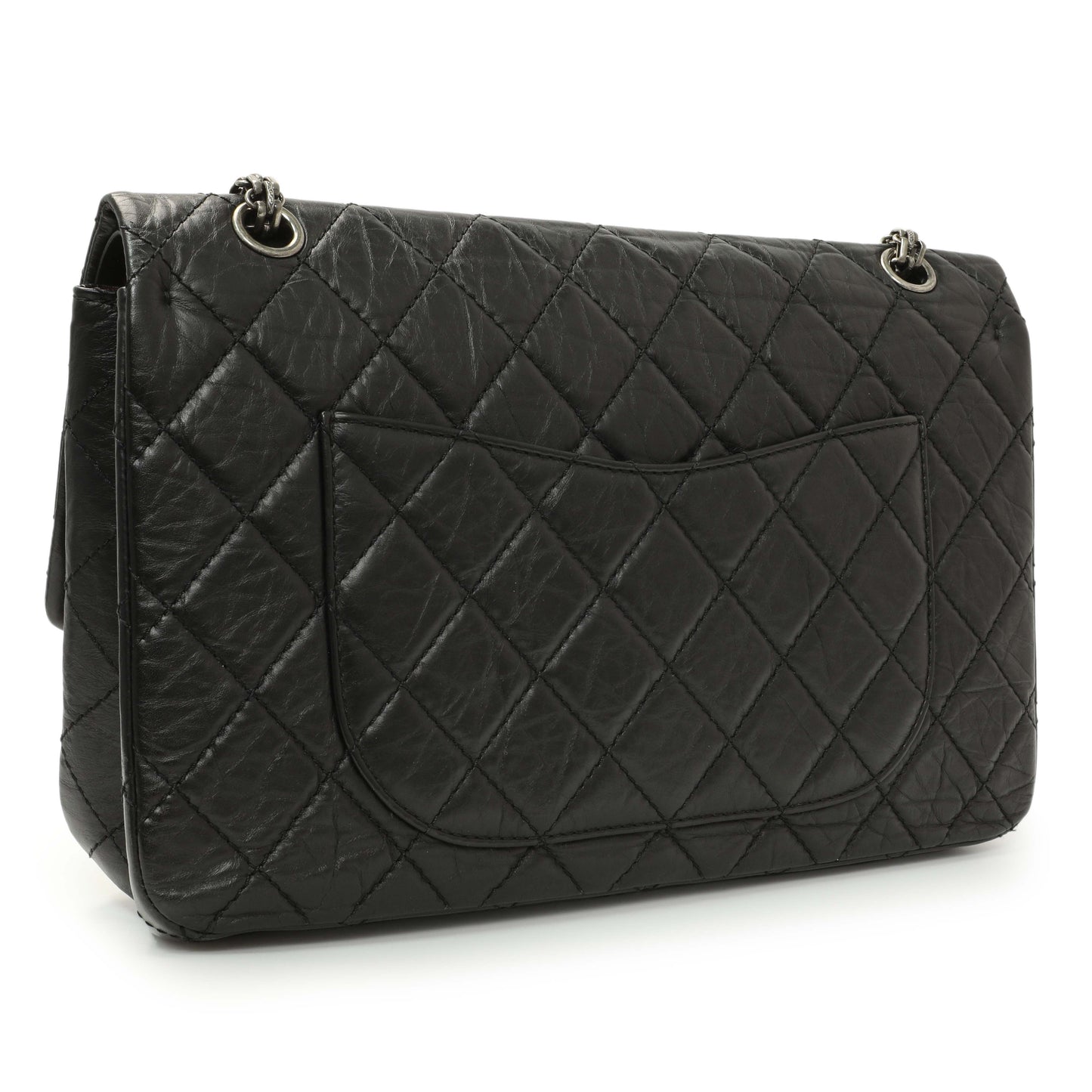 Exclusive Chanel Black Quilted Aged Calfskin 2.55 Reissue 227 Flap — Side View