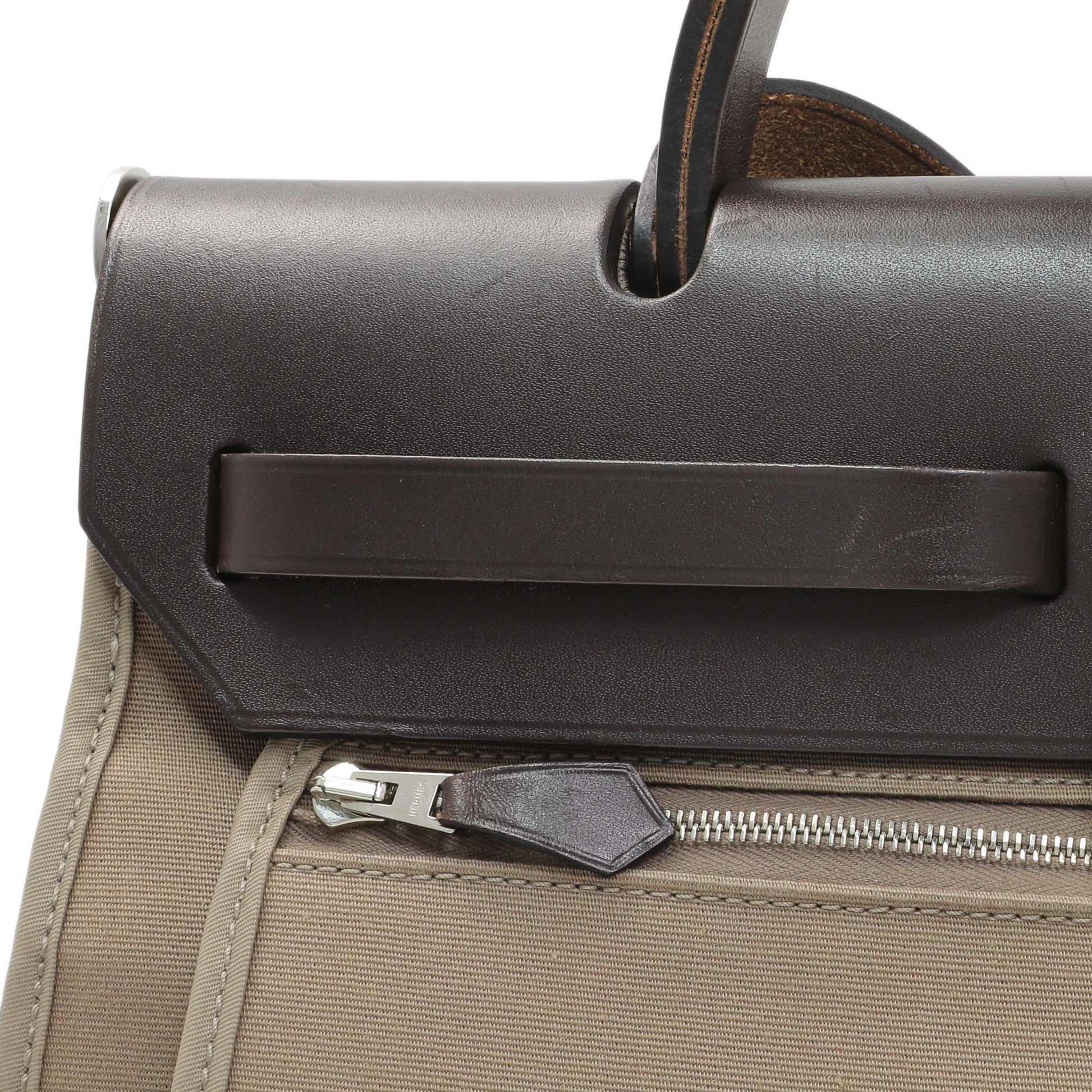 Exclusive Hermes Etoupe/Ebene Herbag Zip 31 — Alternate View 11