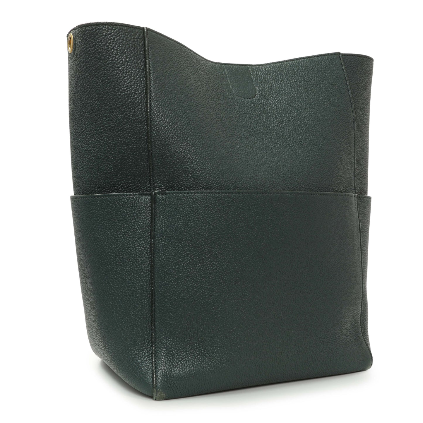 Exclusive Celine Amazone Soft Grained Calfskin Sangle Bucket Bag — Side View