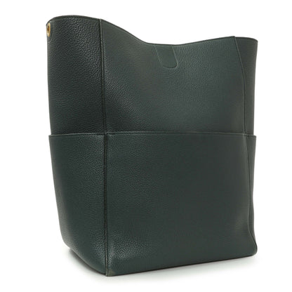 Exclusive Celine Amazone Soft Grained Calfskin Sangle Bucket Bag — Side View