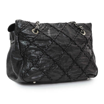 Exclusive Chanel Black Calfskin Ultra Stitch Tote — Side View