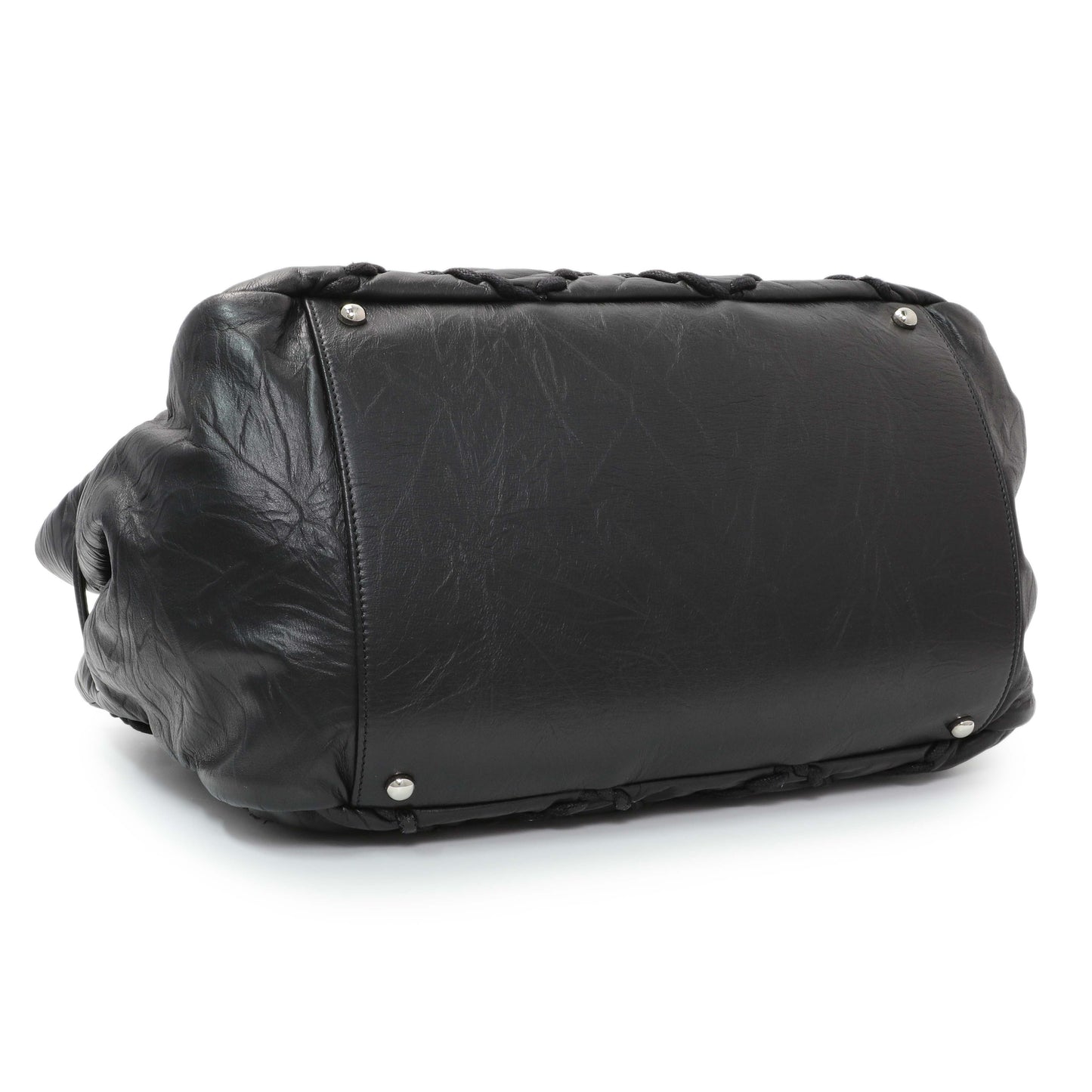 Exclusive Chanel Black Calfskin Ultra Stitch Tote — Back View