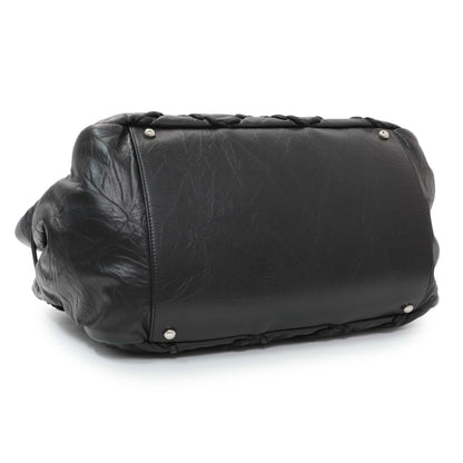Exclusive Chanel Black Calfskin Ultra Stitch Tote — Back View