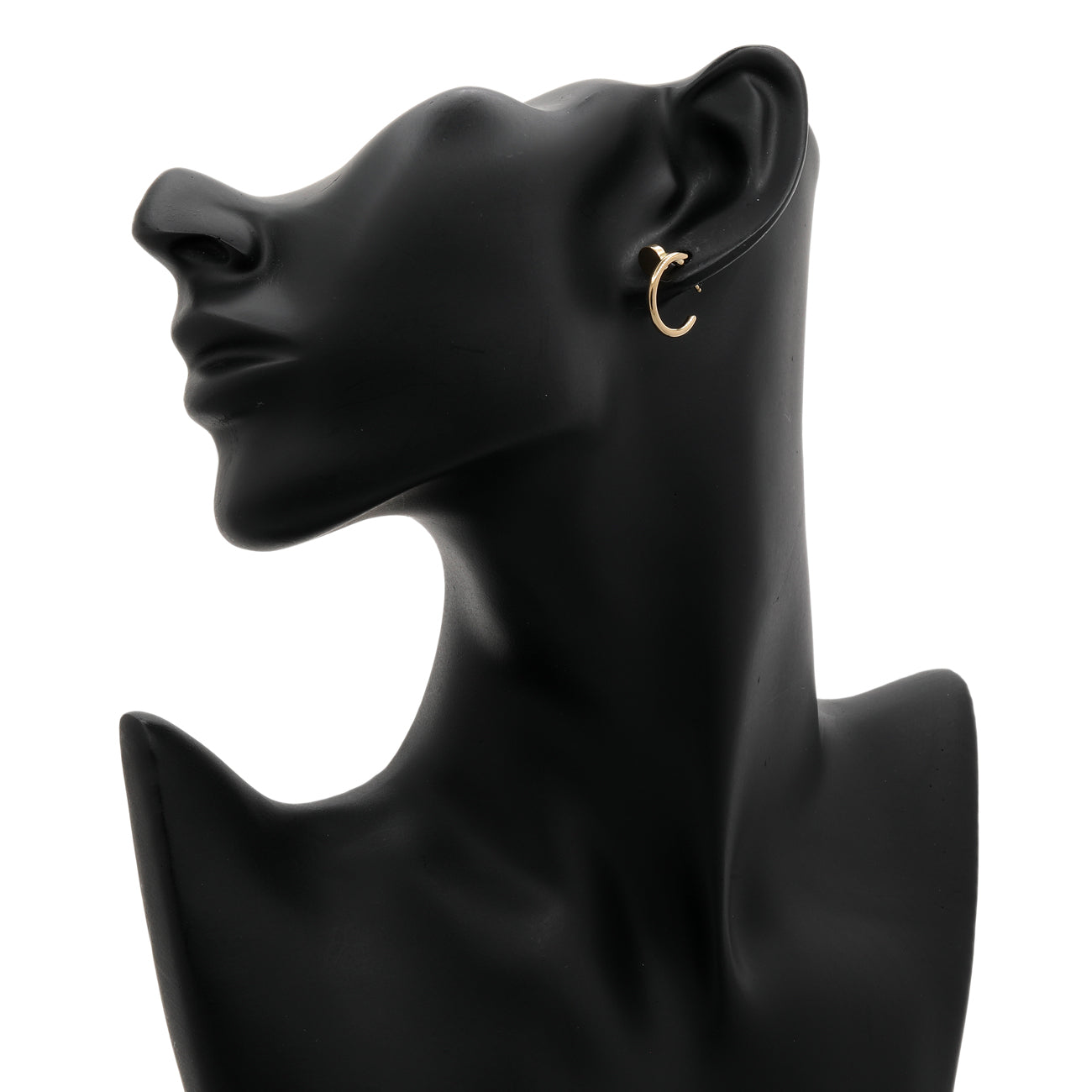 Exclusive Cartier 18K Yellow Gold Juste Un Clou Hoop Earrings SM — Back View