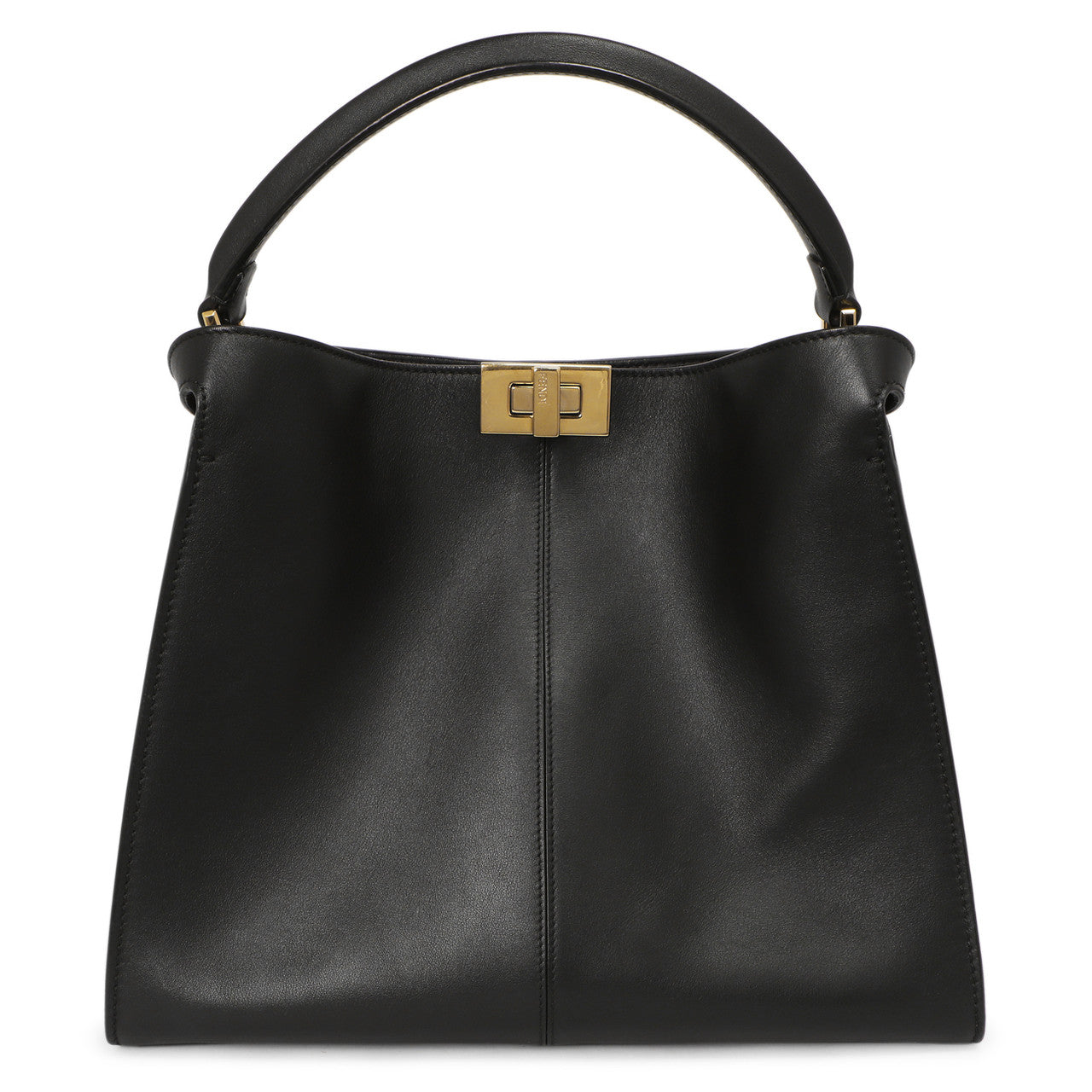 Exclusive Fendi Black Vitello Seta Medium Peekaboo X-Lite — Side View