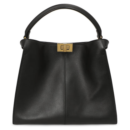 Exclusive Fendi Black Vitello Seta Medium Peekaboo X-Lite — Side View