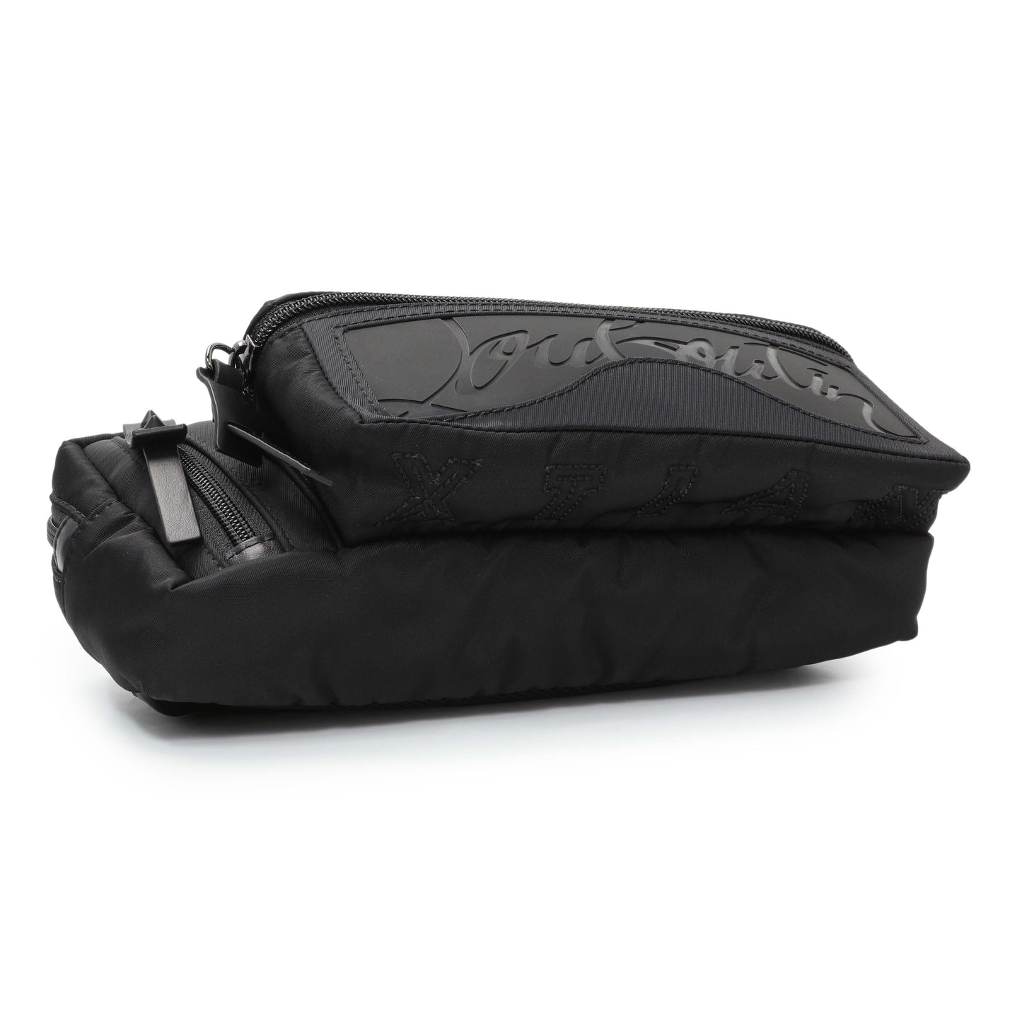 Exclusive Christian Louboutin Black Nylon Loubideal Belt Bag — Back View