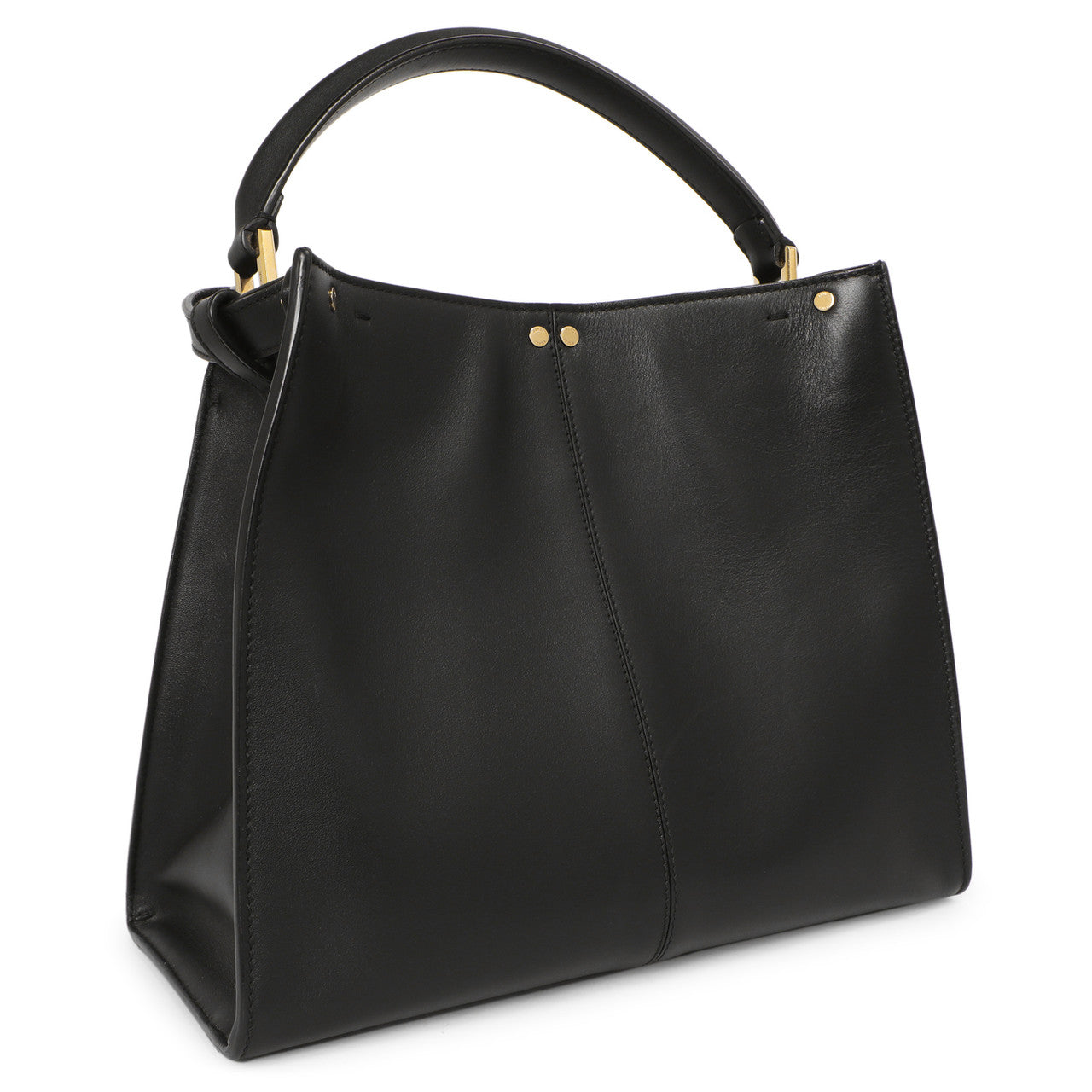 Exclusive Fendi Black Vitello Seta Medium Peekaboo X-Lite — Back View