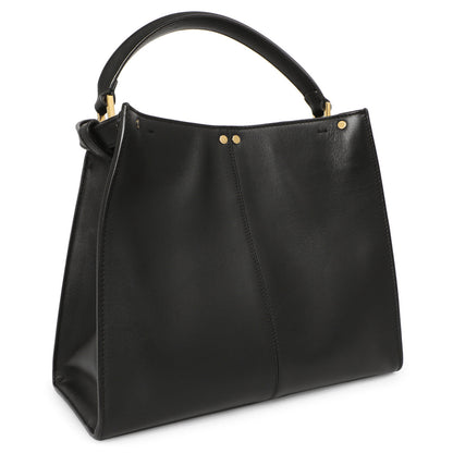 Exclusive Fendi Black Vitello Seta Medium Peekaboo X-Lite — Back View