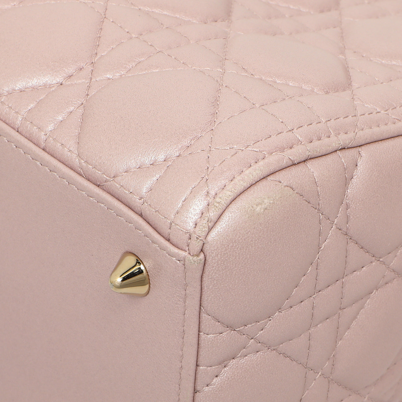 Exclusive Christian Dior Lotus Metallic Lambskin Cannage Medium Lady Dior — Alternate View 7