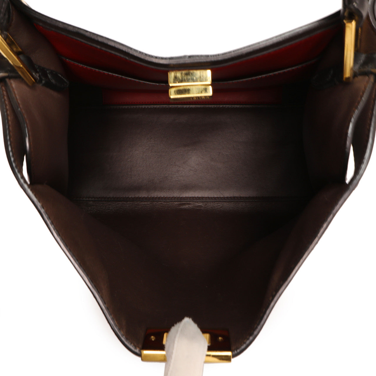 Exclusive Fendi Black Vitello Seta Medium Peekaboo X-Lite — Alternate View 10