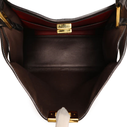 Exclusive Fendi Black Vitello Seta Medium Peekaboo X-Lite — Alternate View 10