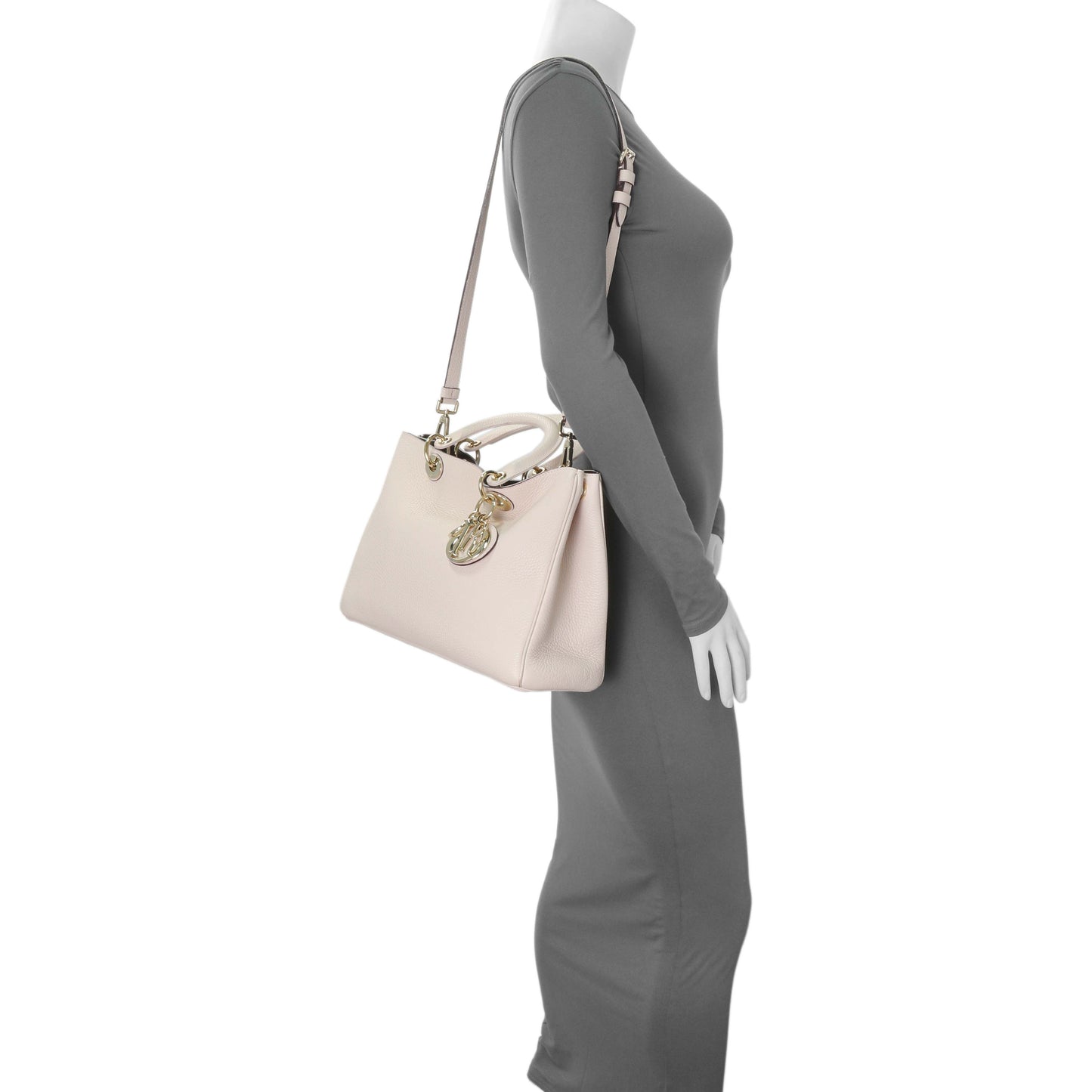 Exclusive Christian Dior Rose Poudre Bullcalf Medium Diorissimo — Alternate View 11
