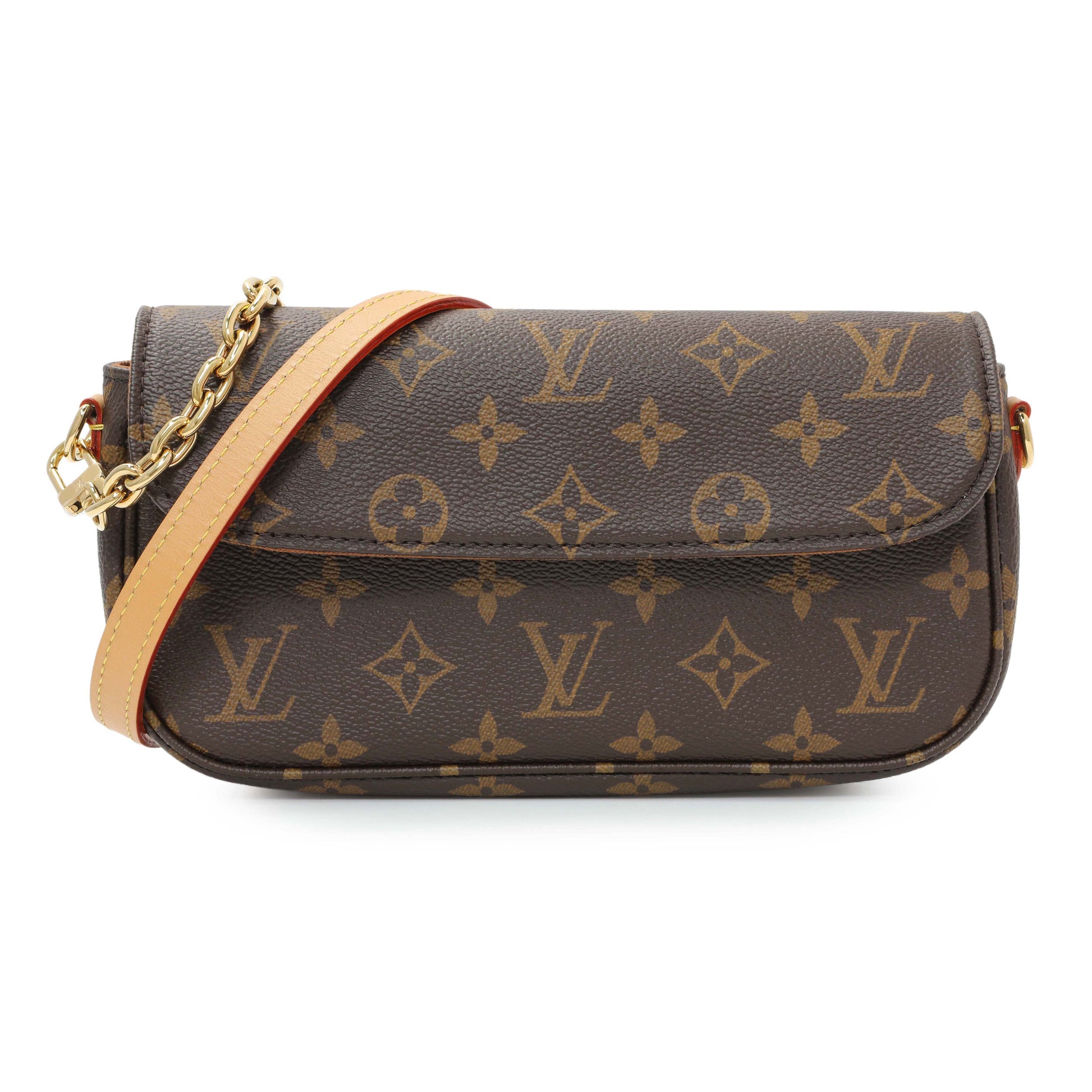 Exclusive Louis Vuitton Monogram Ivy Wallet On Chain — Front View