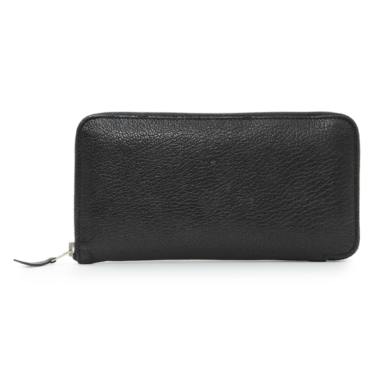 Exclusive Hermes Black Chevre Azap Wallet — Front View