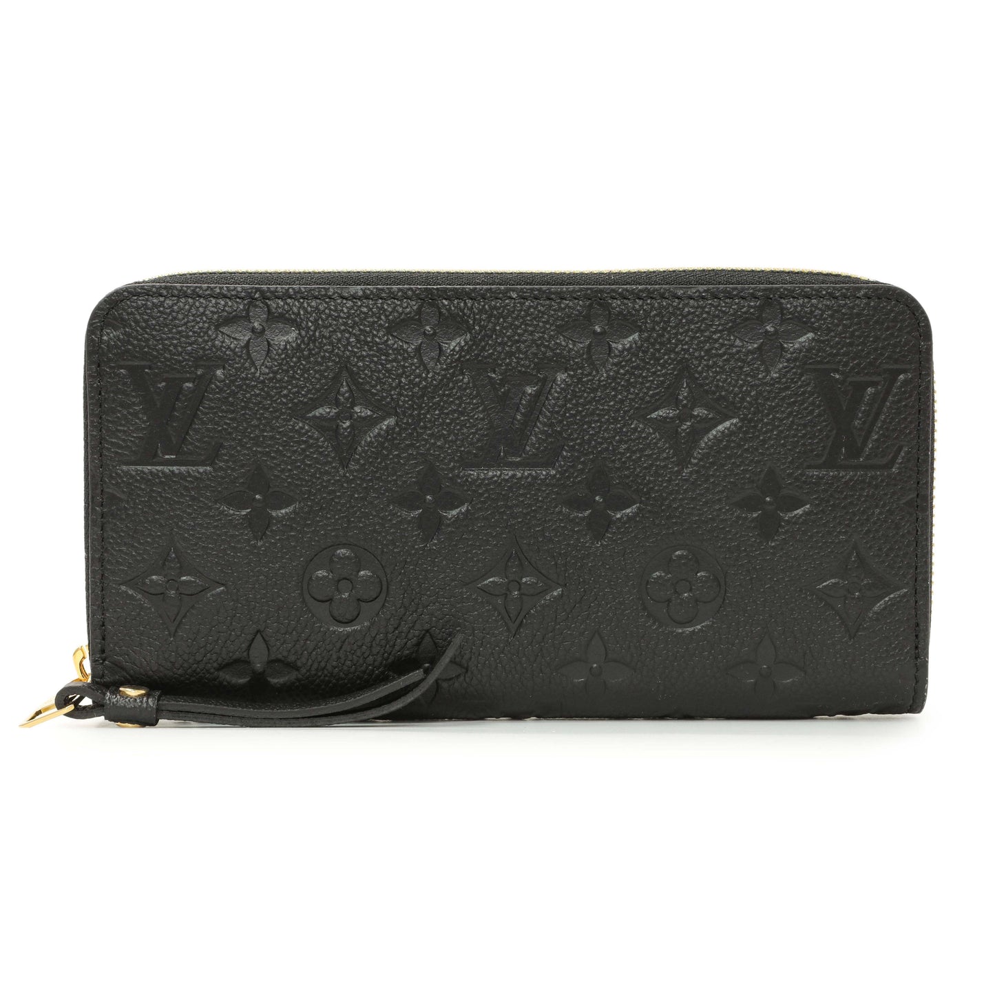 Exclusive Louis Vuitton Black Empreinte Zippy Wallet — Front View