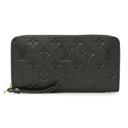 Exclusive Louis Vuitton Black Empreinte Zippy Wallet — Front View