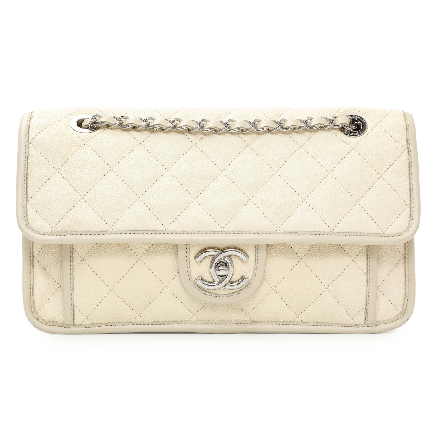 Exclusive Chanel Caviar Medium French Riviera Flap Bag — Front View