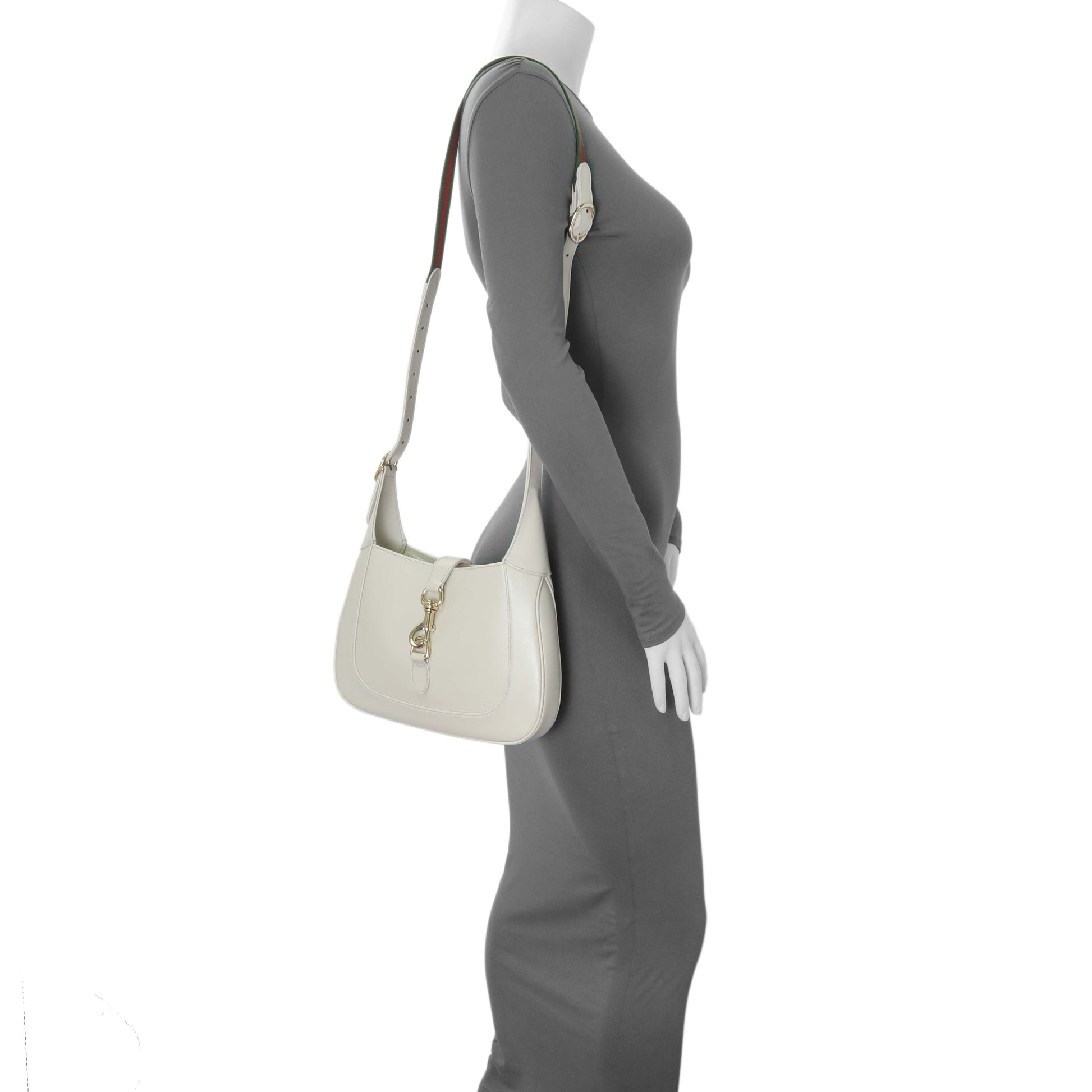 Exclusive Gucci Grey Calfskin Small Jackie Shoulder Bag — Alternate View 11