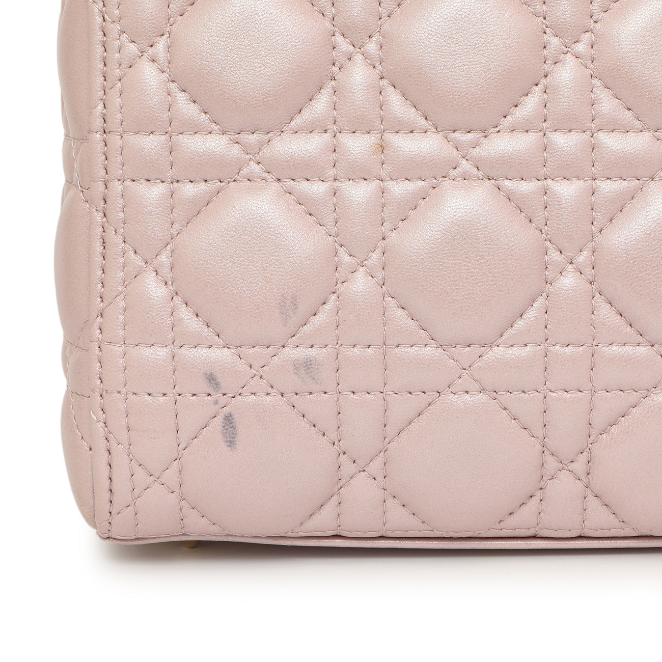 Exclusive Christian Dior Lotus Metallic Lambskin Cannage Medium Lady Dior — Alternate View 11