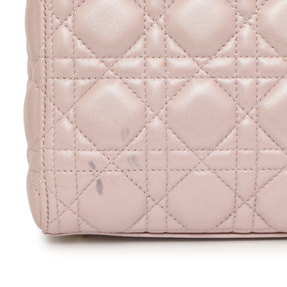 Exclusive Christian Dior Lotus Metallic Lambskin Cannage Medium Lady Dior — Alternate View 11