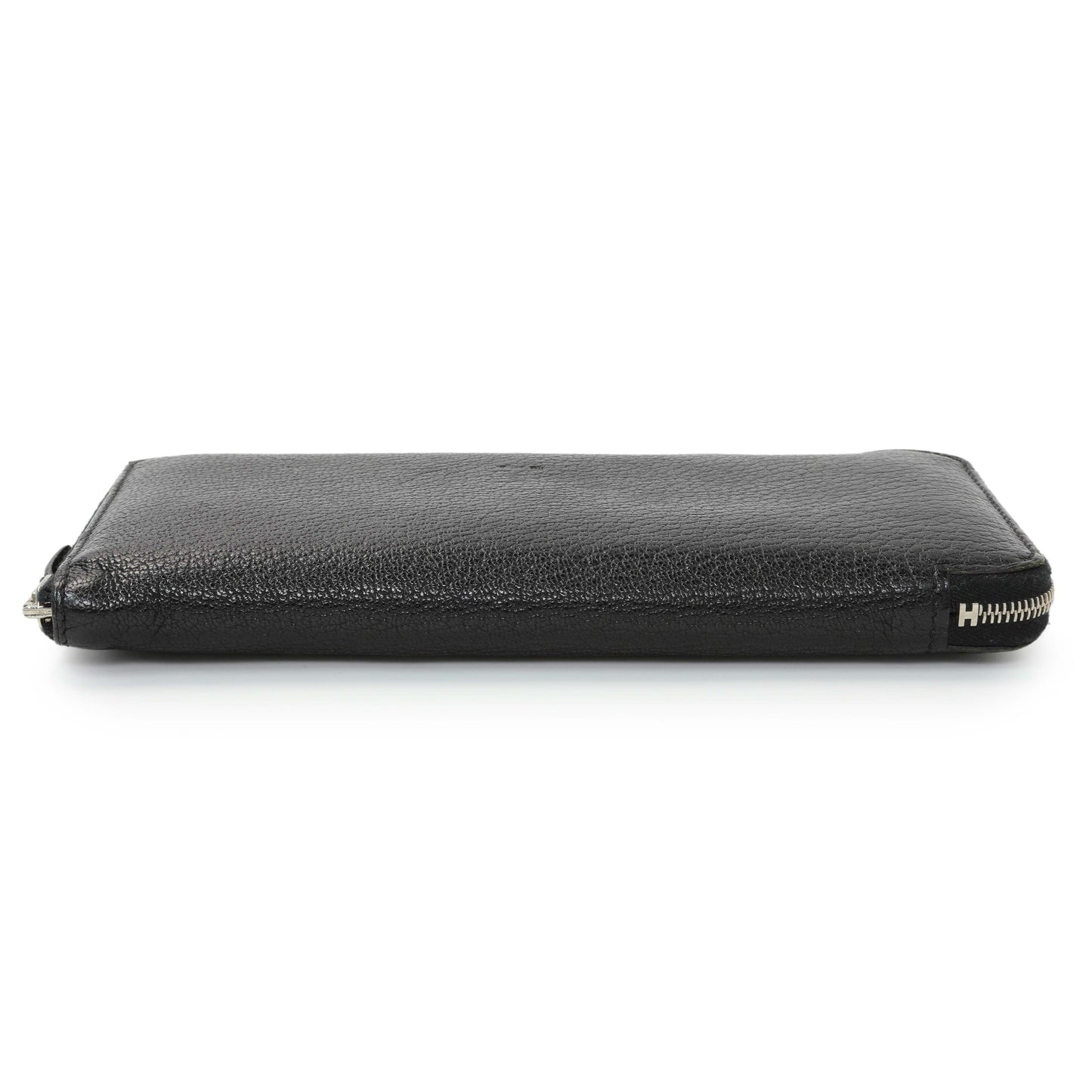 Exclusive Hermes Black Chevre Azap Wallet — Back View