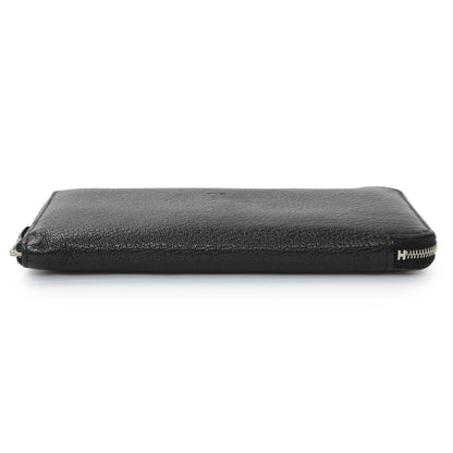 Exclusive Hermes Black Chevre Azap Wallet — Back View
