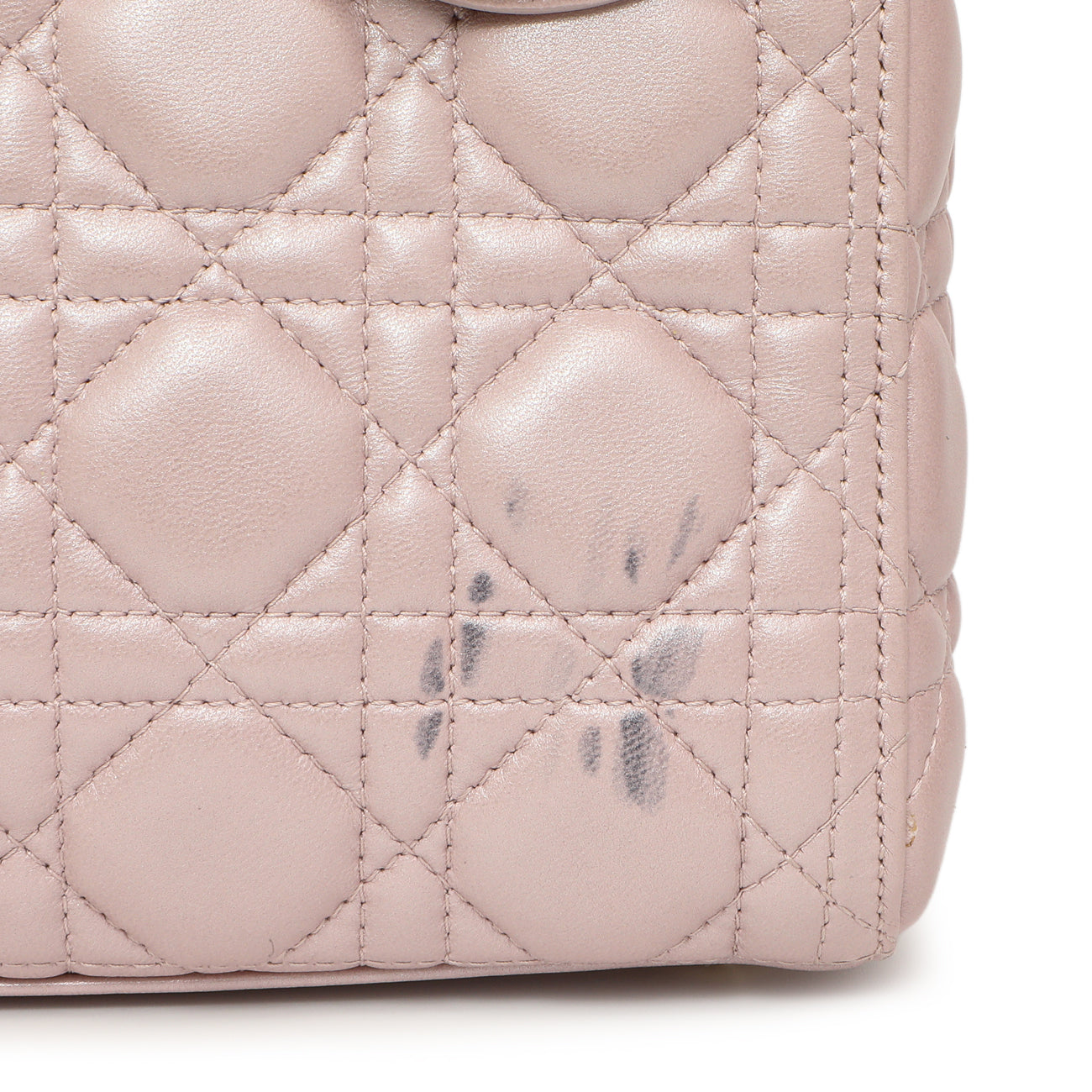 Exclusive Christian Dior Lotus Metallic Lambskin Cannage Medium Lady Dior — Alternate View 12