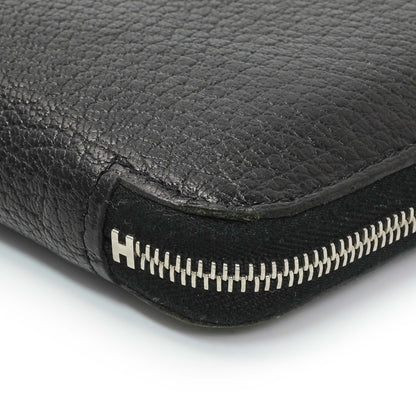 Exclusive Hermes Black Chevre Azap Wallet — Detail View