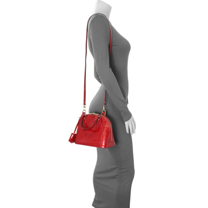 Exclusive Louis Vuitton Red Vernis Alma BB — Alternate View 13