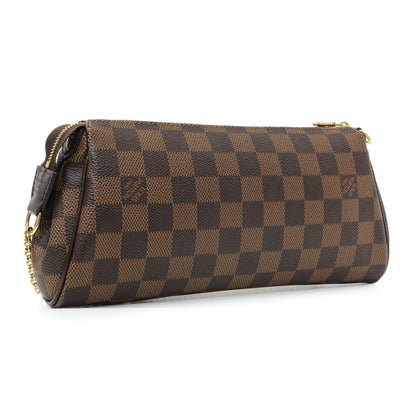 Exclusive Louis Vuitton Damier Ebene Eva Clutch — Side View