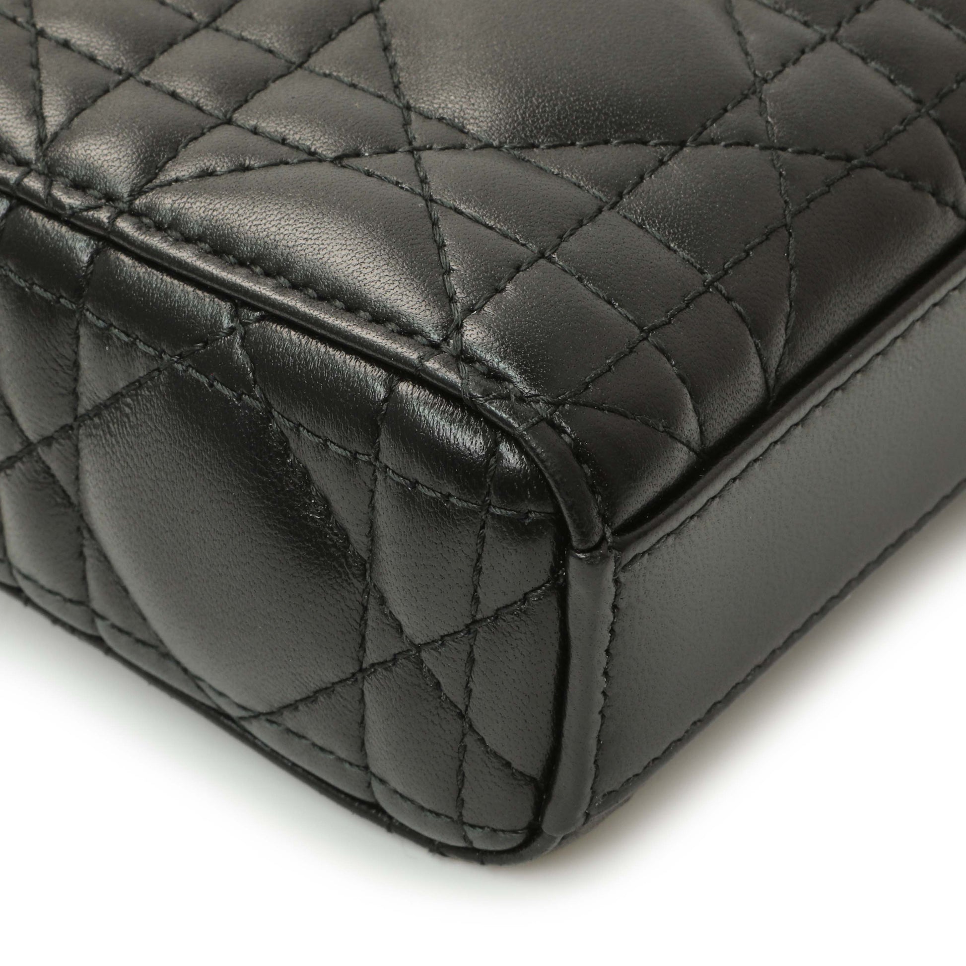 Exclusive Christian Dior Black Lambskin Cannage Micro Lady D-Joy — Lifestyle View