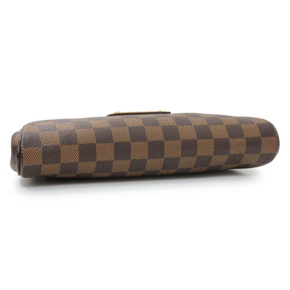 Exclusive Louis Vuitton Damier Ebene Eva Clutch — Back View