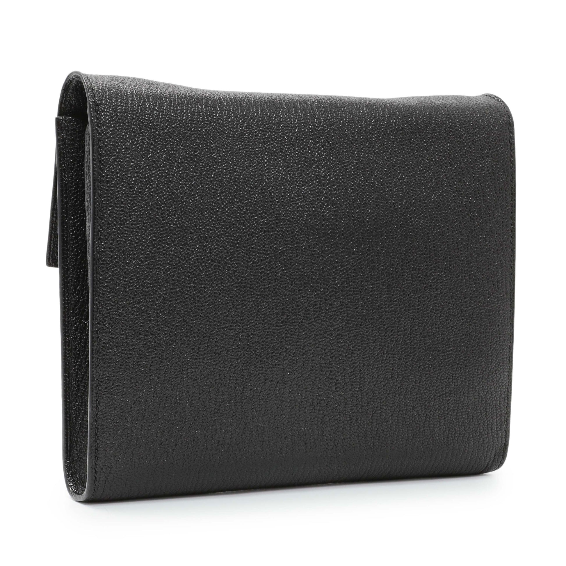 Exclusive Hermes Black Chèvre Mysore Clic 16 — Side View
