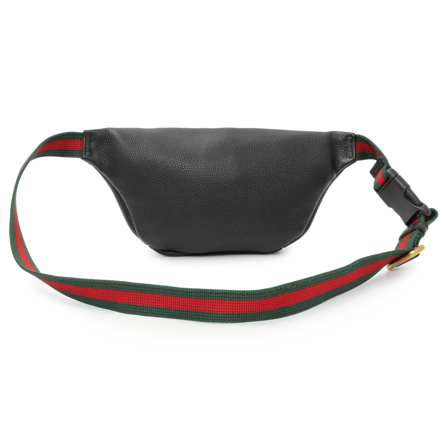 Exclusive Gucci Black Grained Calfskin Small Logo Belt Bag — Side View