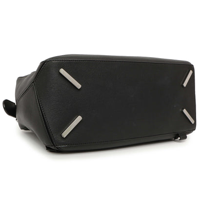 Exclusive Loewe Black Calfskin Medium Puzzle Bag — Back View