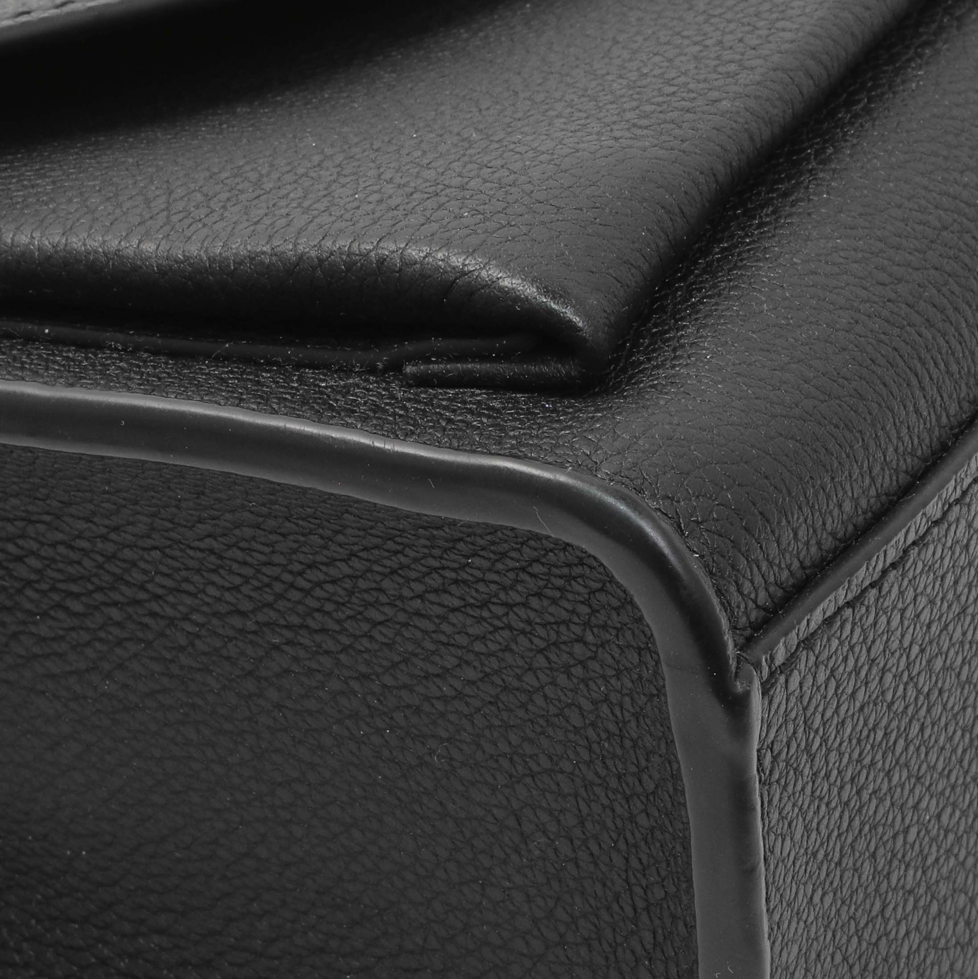 Exclusive Louis Vuitton Black Soft Calfskin Mylockme Chain Bag — Top View
