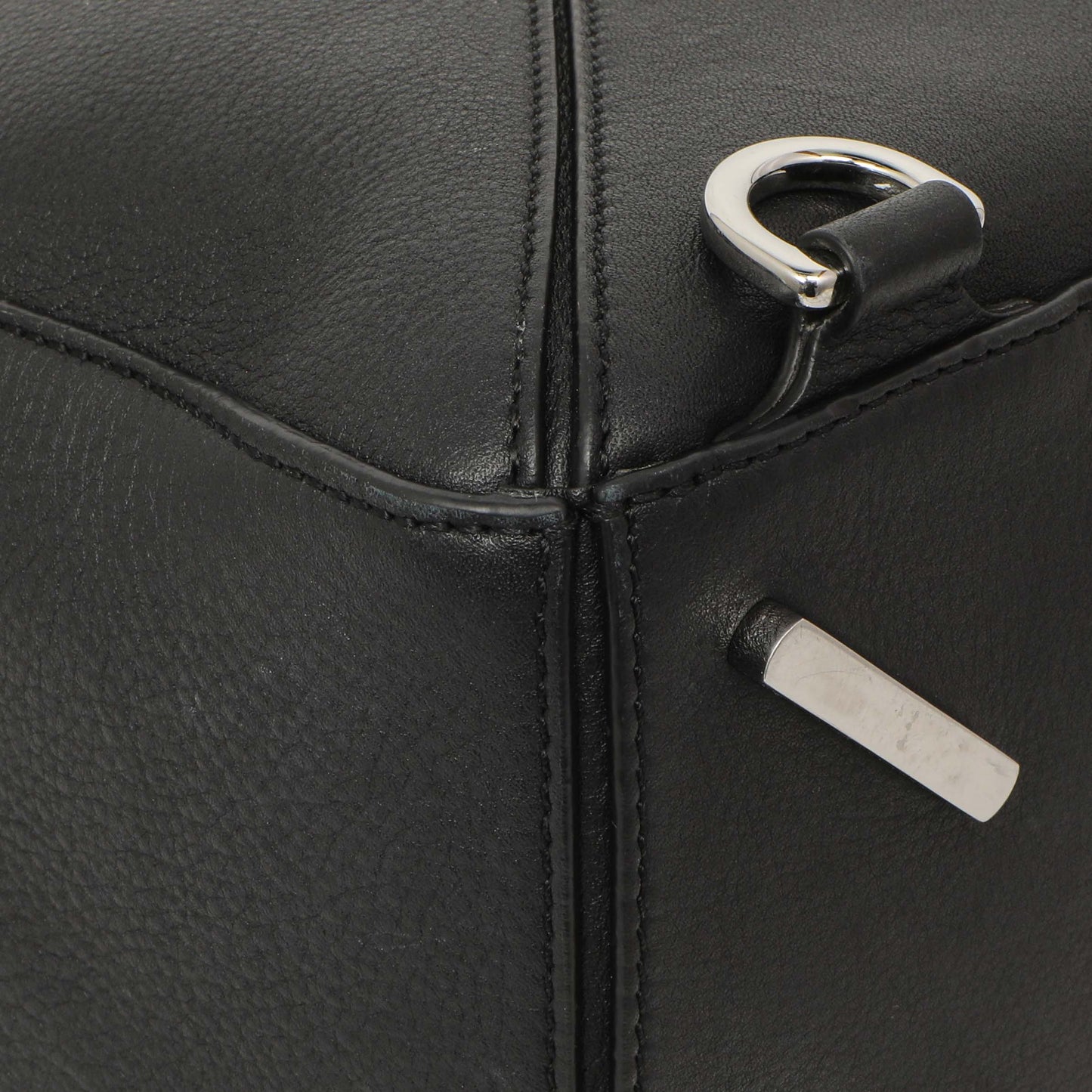 Exclusive Loewe Black Calfskin Medium Puzzle Bag — Lifestyle View