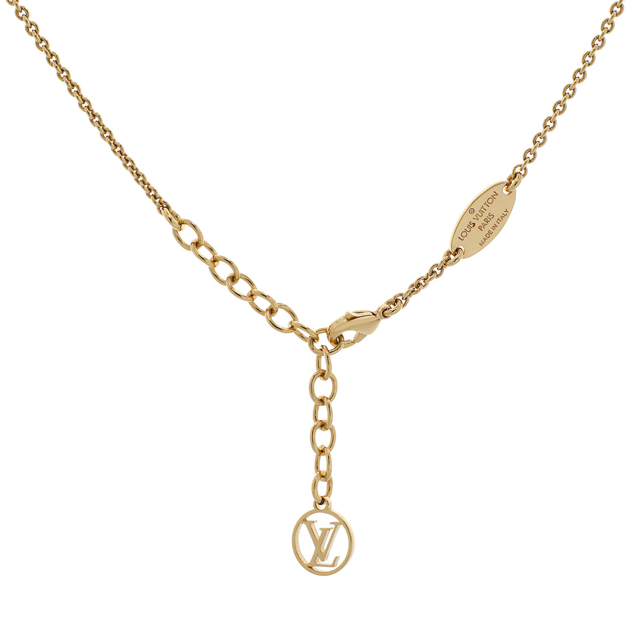 Exclusive Louis Vuitton Essential V Necklace — Back View