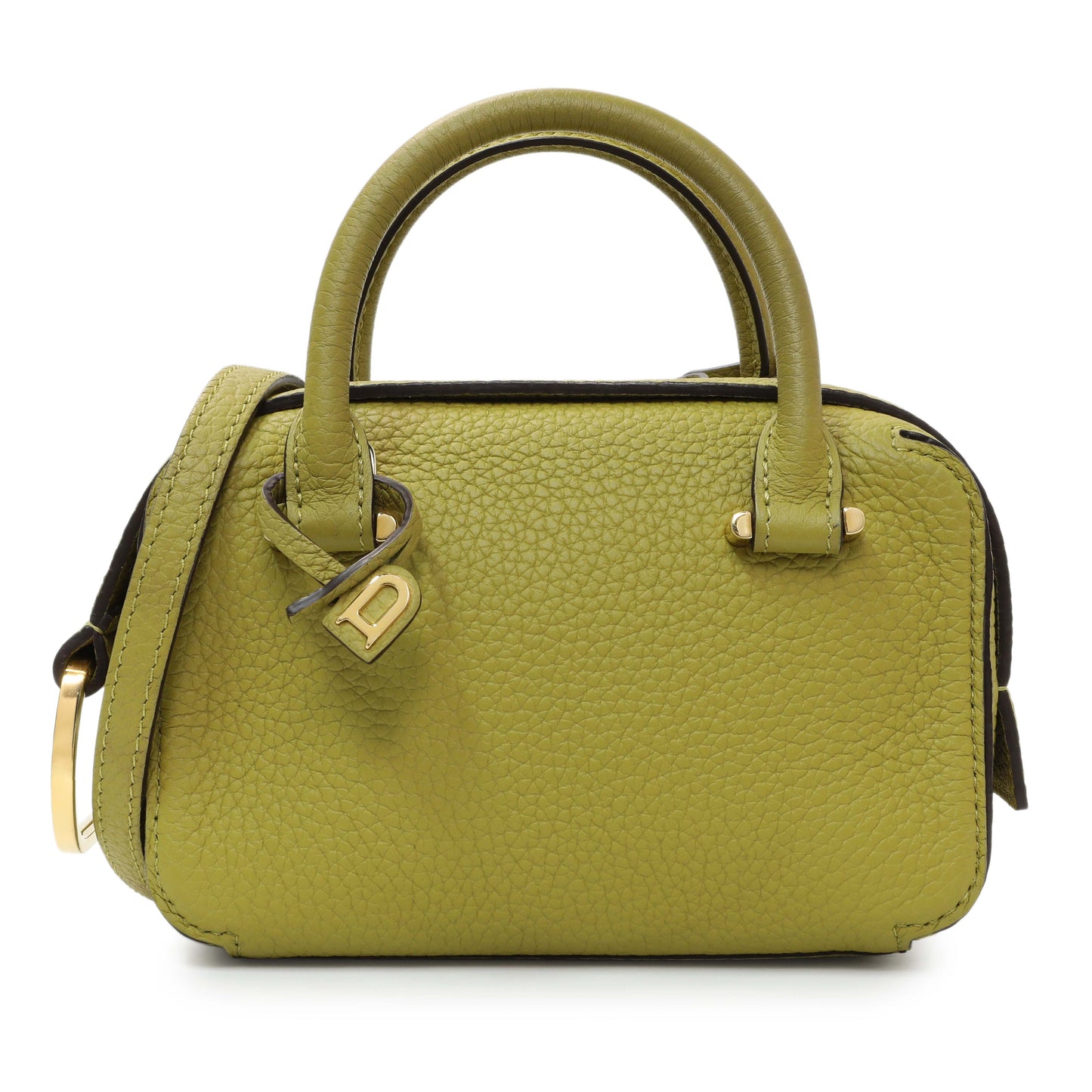Exclusive Delvaux Kiwi Taurillon Soft Leather Cool Box Nano — Front View