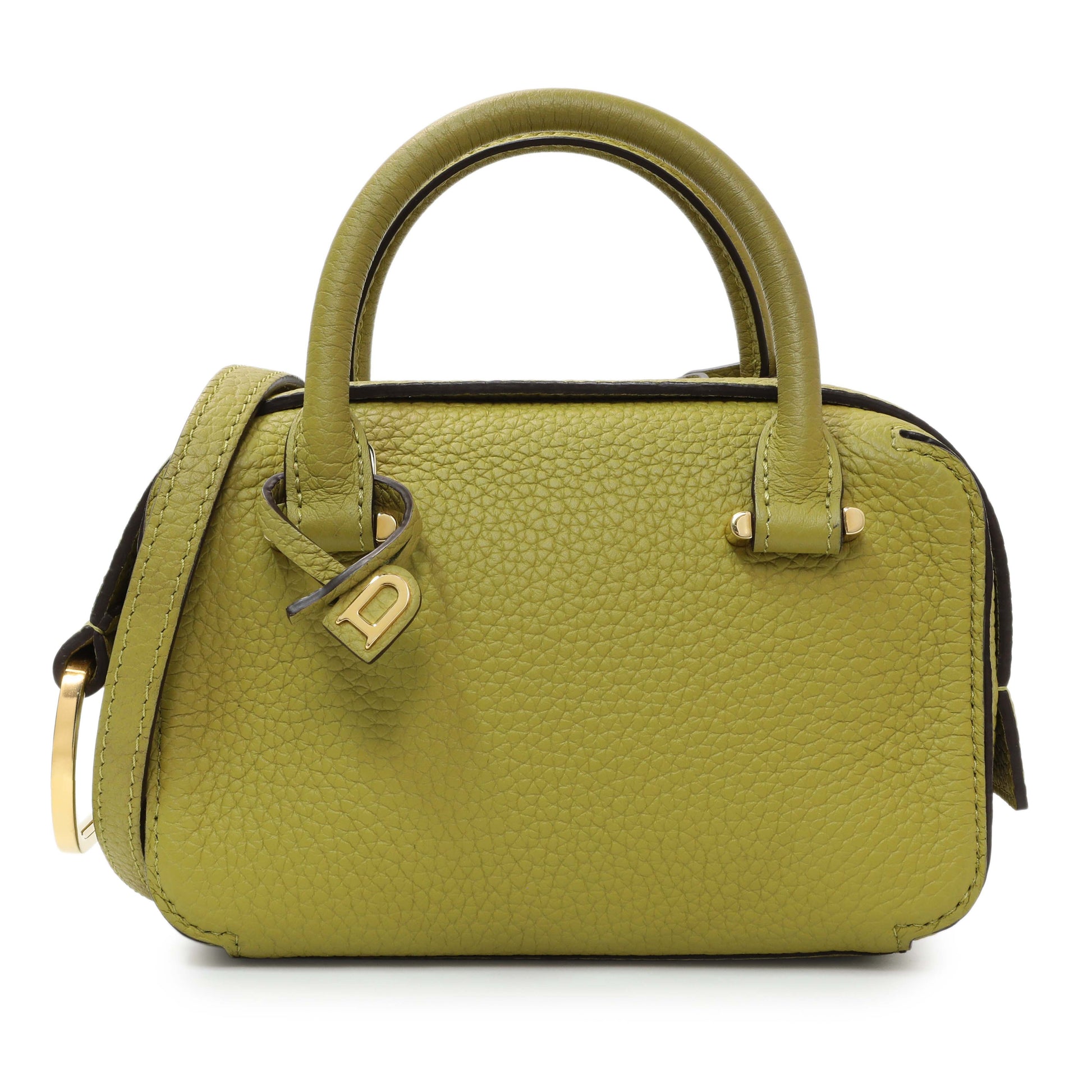 Exclusive Delvaux Kiwi Taurillon Soft Leather Cool Box Nano — Front View