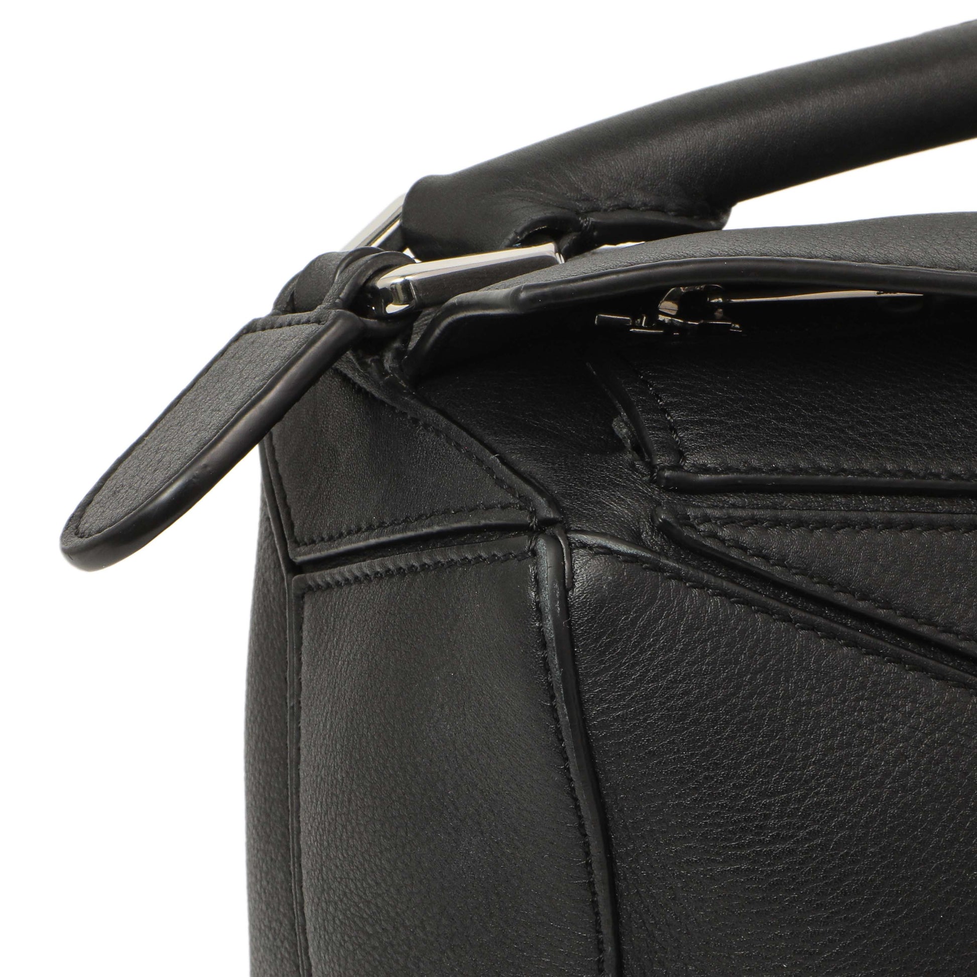 Exclusive Loewe Black Calfskin Medium Puzzle Bag — Alternate View 15