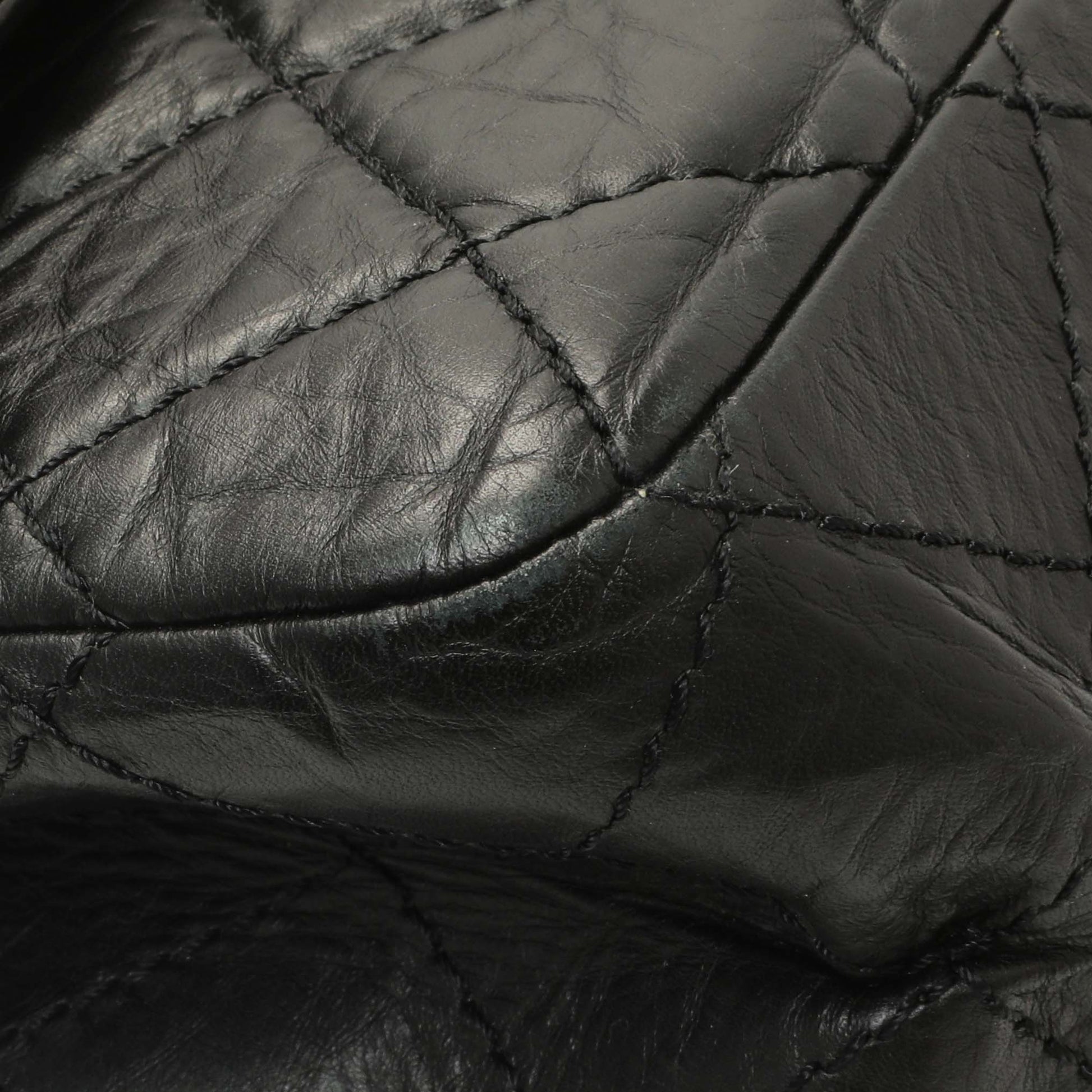 Exclusive Chanel Black Quilted Aged Calfskin 2.55 Reissue 227 Flap — Top View