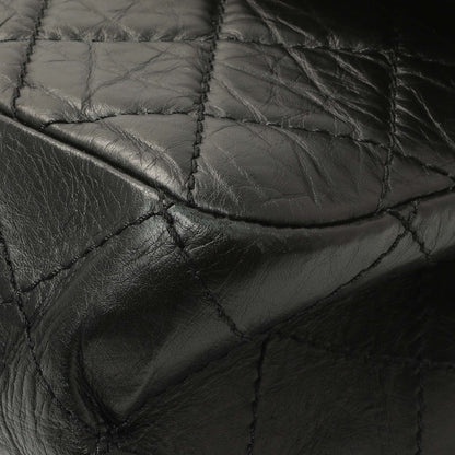 Exclusive Chanel Black Quilted Aged Calfskin 2.55 Reissue 227 Flap — Detail View
