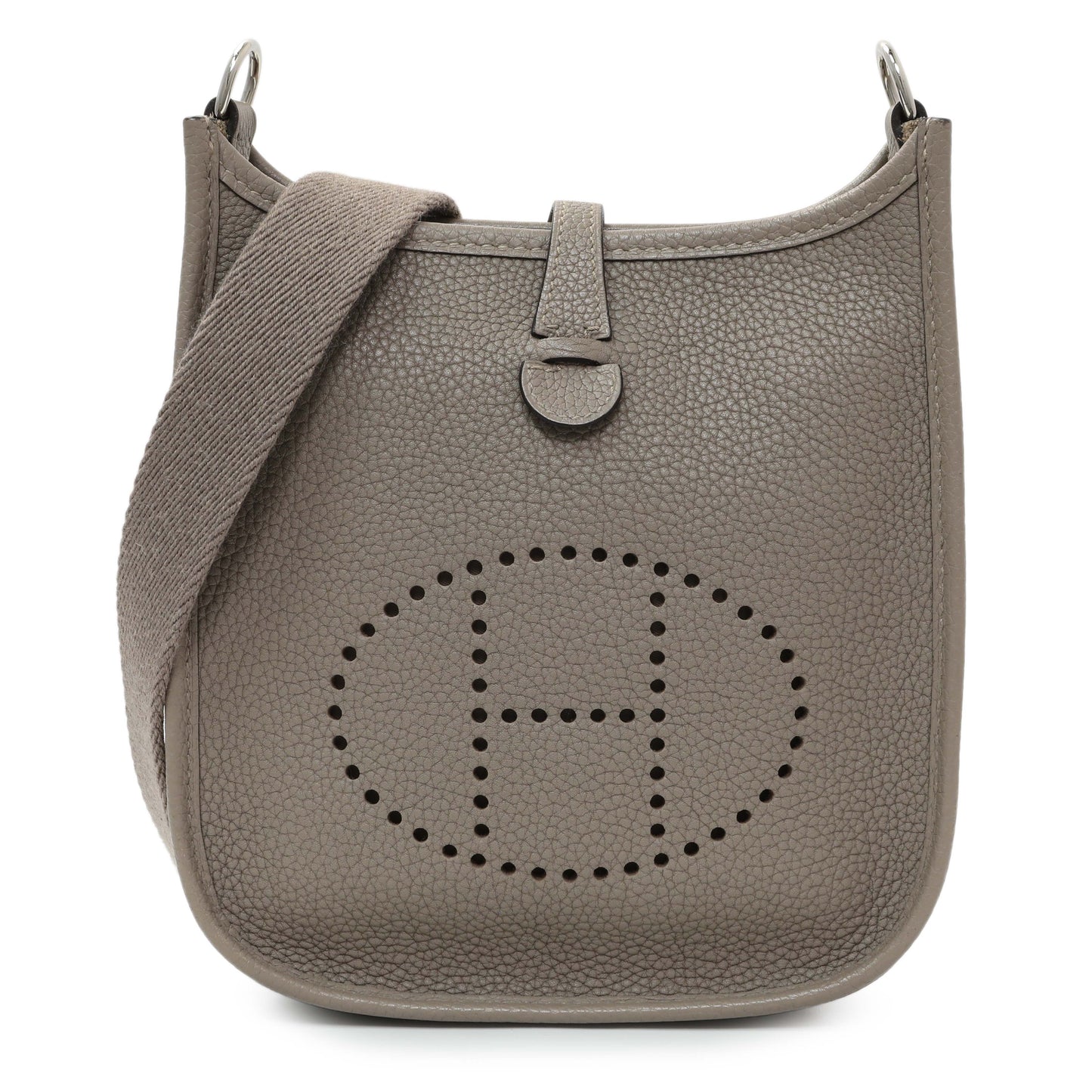 Exclusive Hermes Grey Clemence Evelyne TPM — Front View
