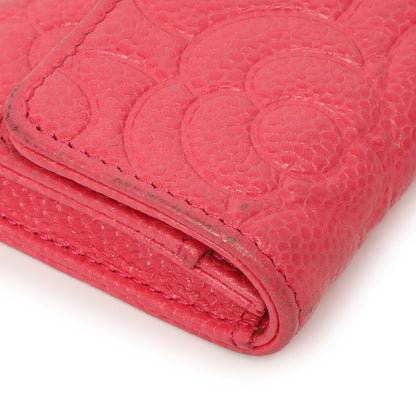 Exclusive Chanel Pink Caviar Camellia Card Holder — Lifestyle View