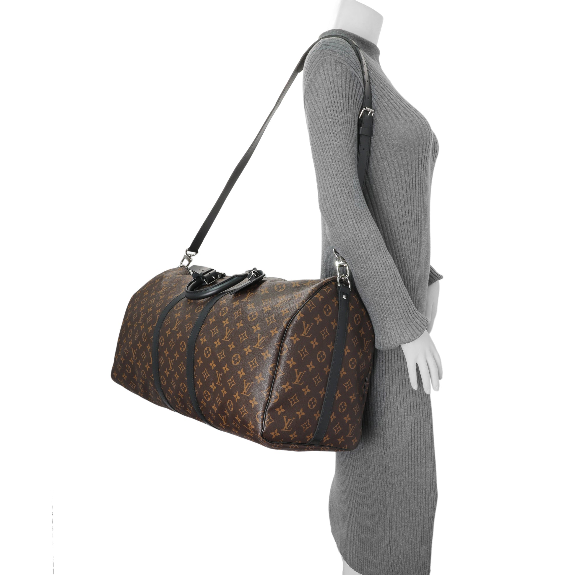 Exclusive Louis Vuitton Monogram Macassar Keepall Bandouliere 55 — Alternate View 10